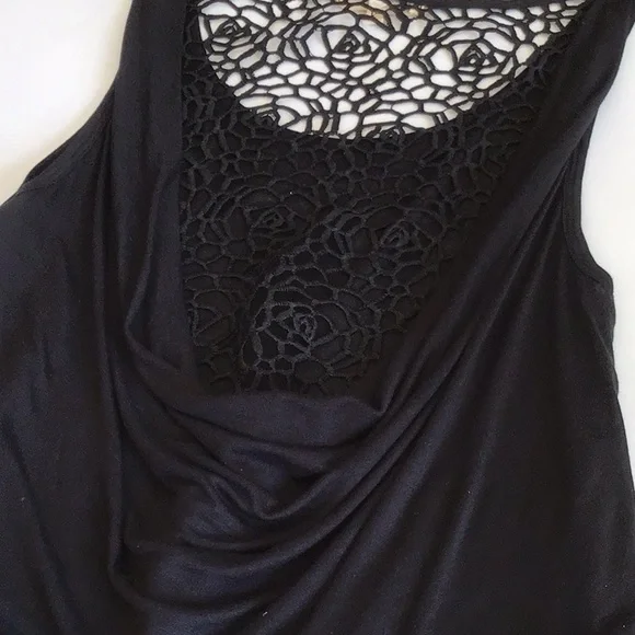Black Swan Crochet Drape Back Tank Top - Picture 7 of 9